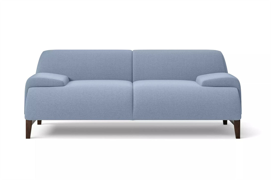 2 Seater Sofa Sky Blue Linen Fabric Settee Couch M1518 Love Seat New Modern