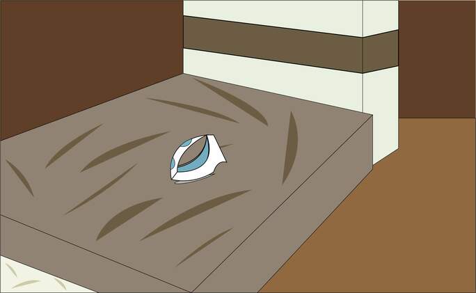 Ironing Bedsheets on bed