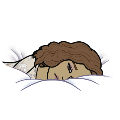 Woman who has been getting poor sleep