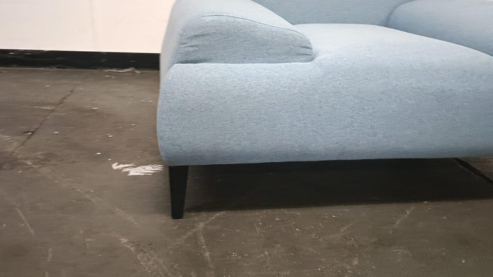 Armchair Sky Blue Linen Fabric Settee Couch M1501 New Modern