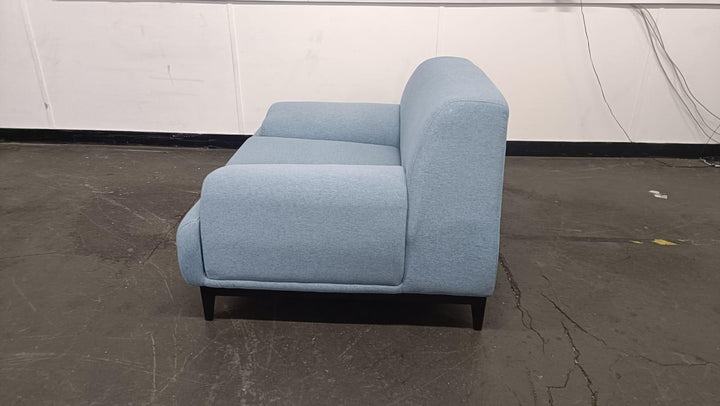 Armchair Sky Blue Linen Fabric Settee Couch M1501 New Modern