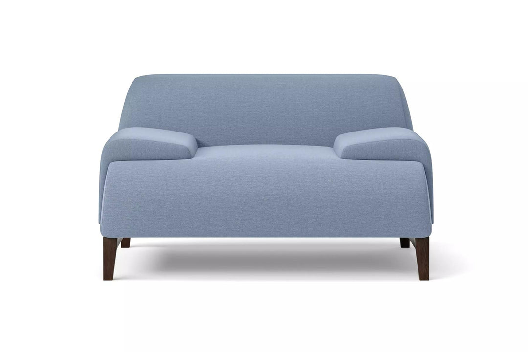 Armchair Sky Blue Linen Fabric Settee Couch M1501 New Modern