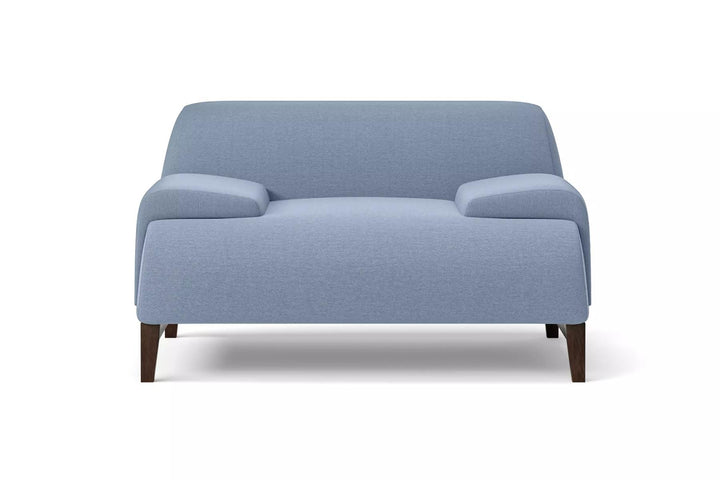 Armchair Sky Blue Linen Fabric Settee Couch M1501 New Modern