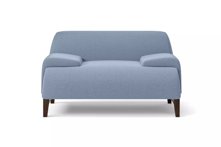 Armchair Sky Blue Linen Fabric Settee Couch M1501 New Modern