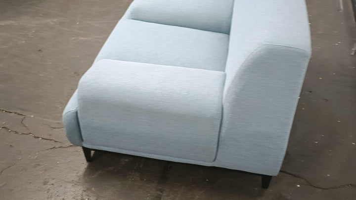 Armchair Sky Blue Linen Fabric Settee Couch M1501 New Modern