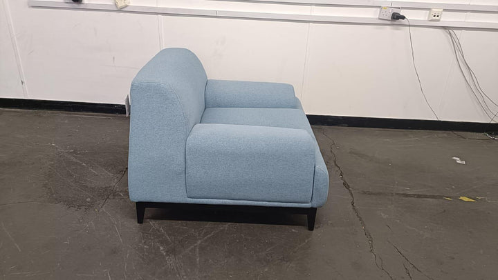 Armchair Sky Blue Linen Fabric Settee Couch M1501 New Modern