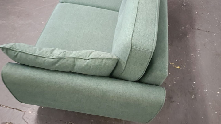 3 Seater Sofa Forest Green Linen Fabric - W 198 cm x D 90 cm x H 86 cm