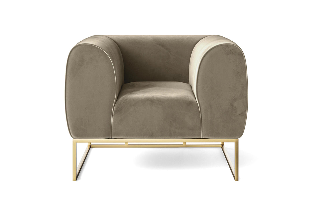 Armchair Sand Velvet - W 90 cm x D 86 cm x H 85 cm