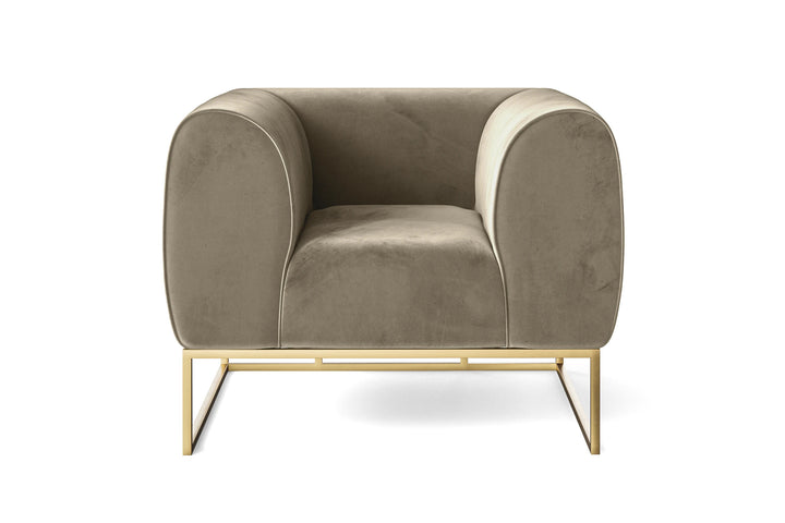 Armchair Sand Velvet - W 90 cm x D 86 cm x H 85 cm