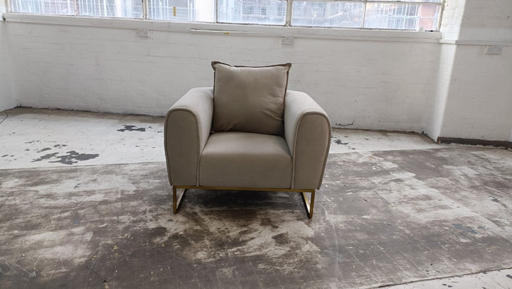 Armchair Sand Velvet - W 90 cm x D 86 cm x H 85 cm