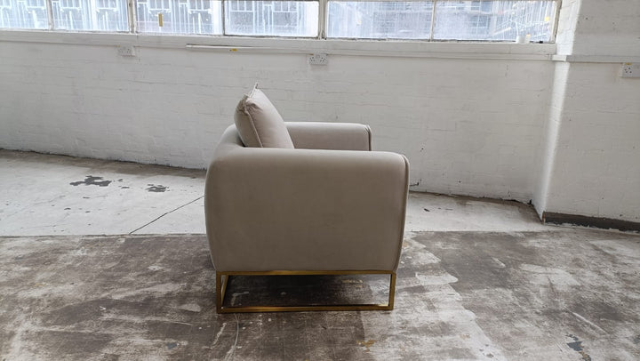 Armchair Sand Velvet - W 90 cm x D 86 cm x H 85 cm