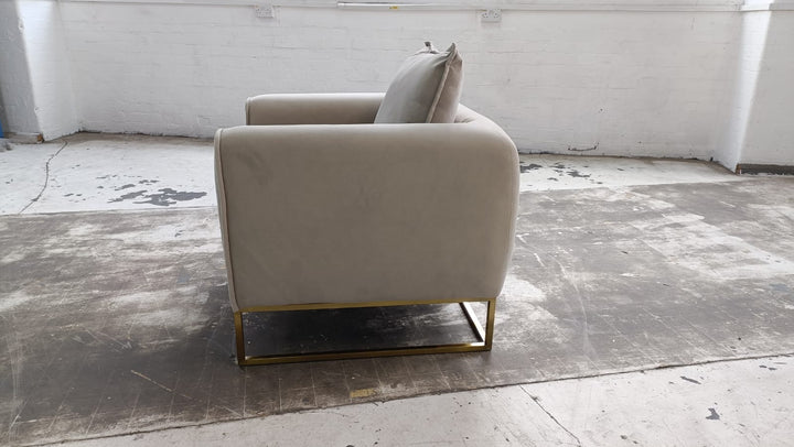 Armchair Sand Velvet - W 90 cm x D 86 cm x H 85 cm