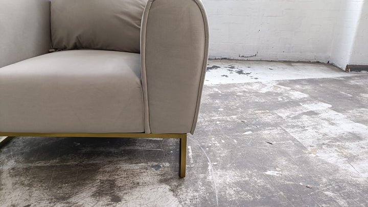 Armchair Sand Velvet - W 90 cm x D 86 cm x H 85 cm