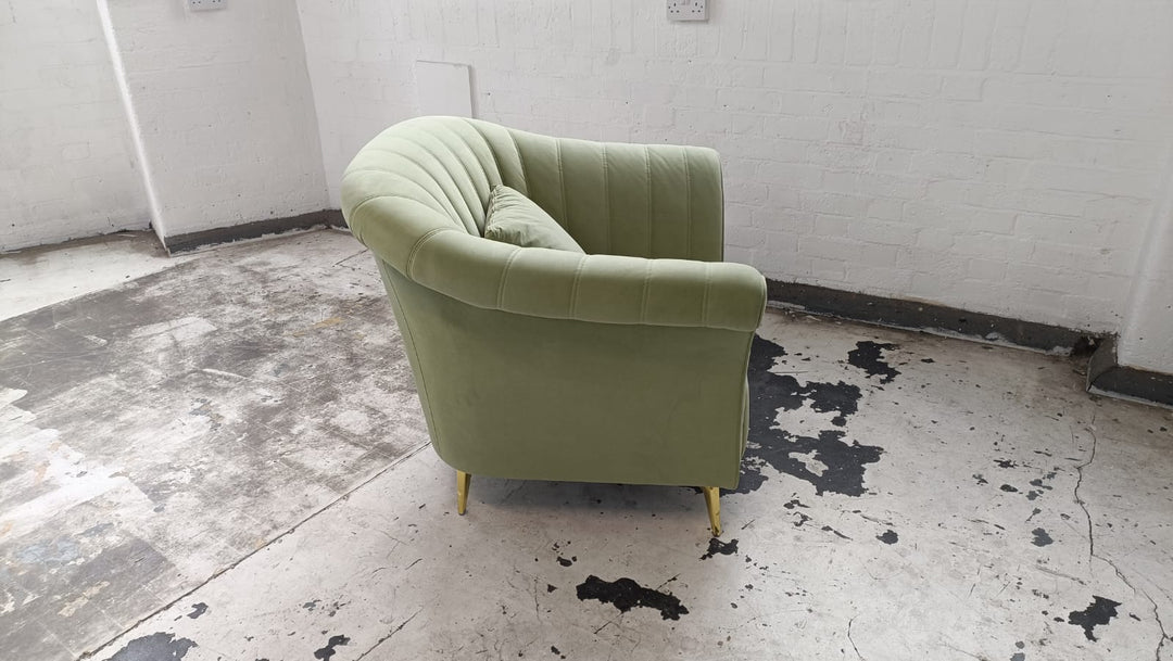 Armchair Lime Velvet - W 110 cm x D 90 cm x H 88 cm