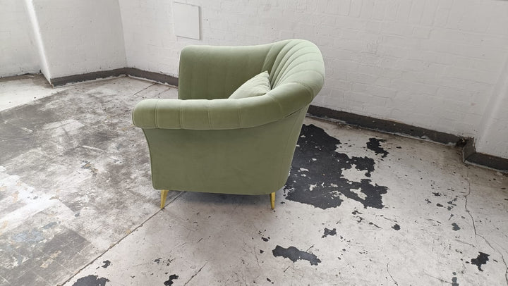 Armchair Lime Velvet - W 110 cm x D 90 cm x H 88 cm