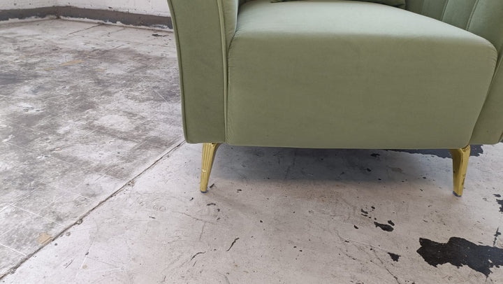Armchair Lime Velvet - W 110 cm x D 90 cm x H 88 cm