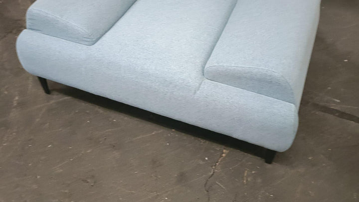Armchair Sky Blue Linen Fabric Settee Couch M1501 New Modern